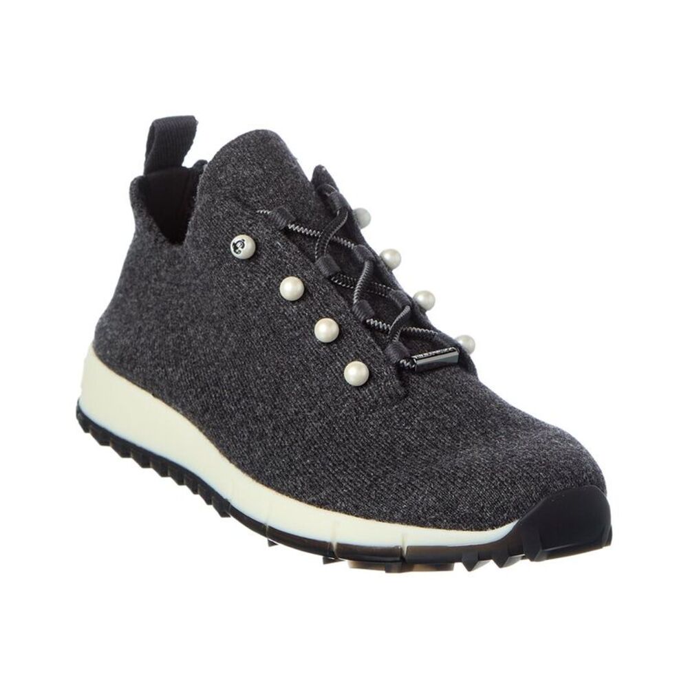 Jimmy Choo Veles Cashmere Sneaker, Black